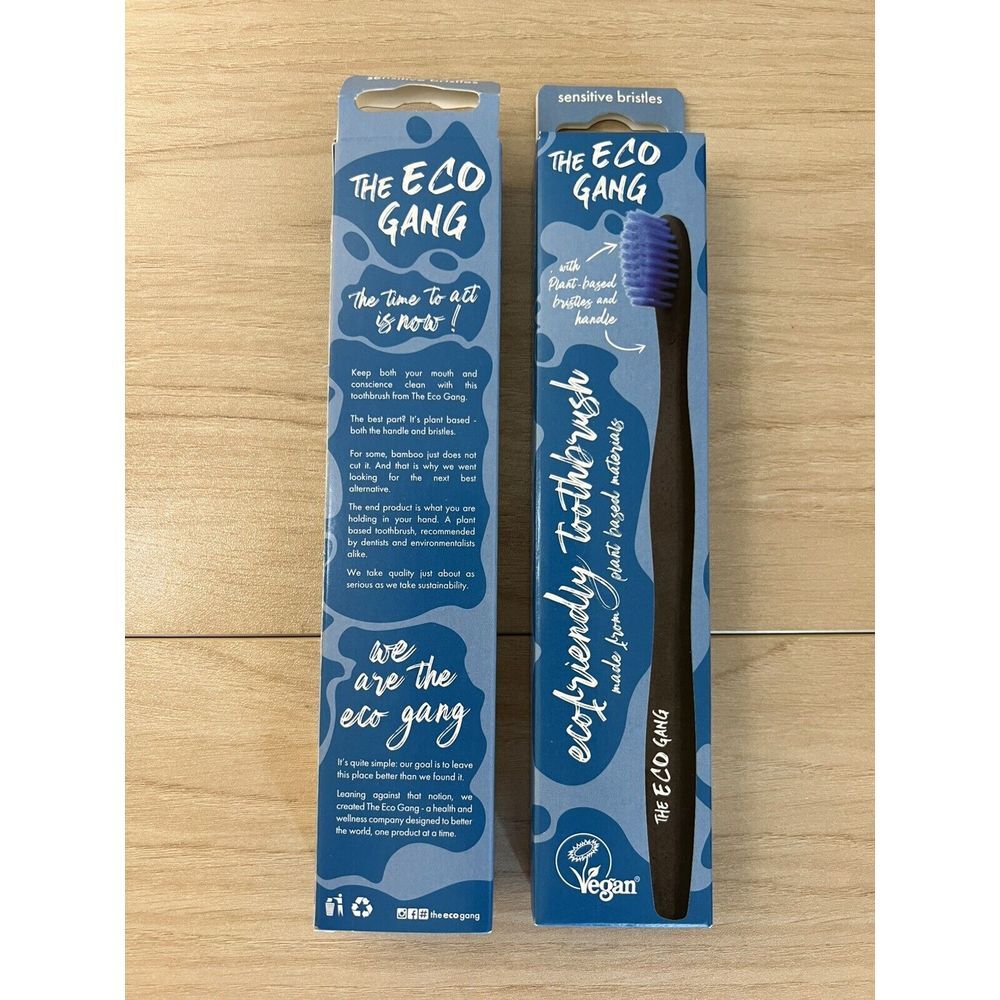 2‎ Pack- The Eco Gang Toothbrush Plant Based Sensitive Bristles Vegan
